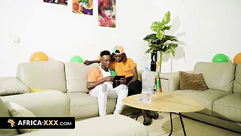 Hot African Teen Gives Intense Blowjob and Cumshot in HD