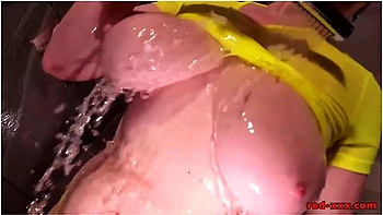 Gets All Soaped Up In The Shower With Red Xxx