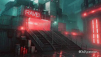 Neon Rave Slut Bonny Blowjob In Bathroom, Deep Raw Fuck & Messy Cumshot