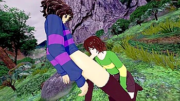 Femboys Frisk And Chara Undertale Porn With Car Toon