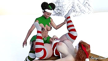 Santa Caught Futa Elf Anal Fucking His Wife Mrs. Clause On Christmas Day - Sassycomics With Christian Xxx And Car Toon