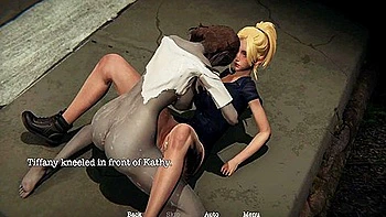 A Girl With A Very Big Cock Is Fucking A Pretty Cop Girl