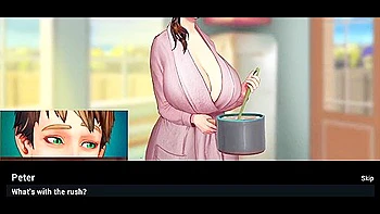 Bete In House In When Fater Was Not Present In Summertime Saga With Car Toon