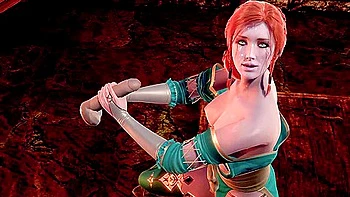 Triss Merigold And 3d Animated In Redhead 3d