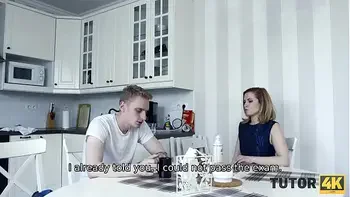 TUTOR4K. Man comes to tutor to fight but decides to better be carnal