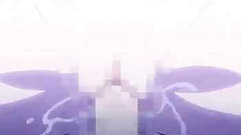 A beautiful girl in a uniform gets all the boys in a swimsuit in the toilet and ejaculates in her mouth.