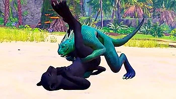 Furry Kitty And The Alien Dragon