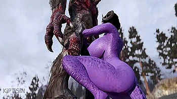 Purple Juicy Dragon Girl Suck And Fuck Big Troll Cock 1