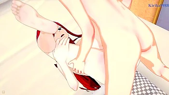 Fairy Tail - Erza Scarlett Get Fucked Hard On The Bed