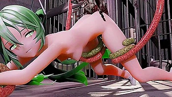 Insect Hentai Tentacle Vocaloid Doggy Style Creampie Nude Girl Mmd 3d Green Hair Color Edit Smixix