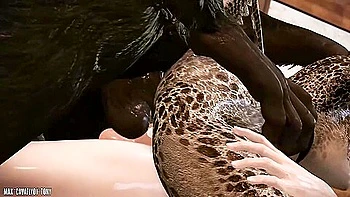 Argonian Girl Gangbanged And Creampied By Werewolf And Man