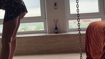 Skinny Russian Cleaning Lady In Short Dress Foot Fetish POV Worship