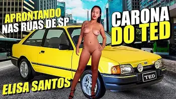 Elisa Santos uma novinha dos olhos lindos fica pelada no centro de São Paulo na carona do Ted #63