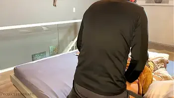 housewife cheating with neighbor - husband watches and gives her a second cum fill