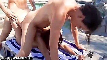 Poolside Threesome With Milfs Cherie Deville & Alexis Fawn Xxx