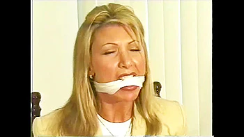 Daisy blonde milf chairtied