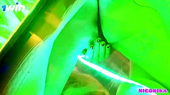 Sofi Puren and Bella Mur led a lesbian Christmas orgy, melting down hard-core porn!