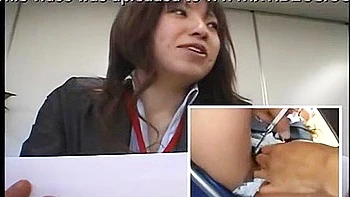 Her pants are taken off, a vibrator is inserted, and she squirts with fingering.