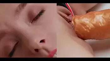 Impregnated by Aliens - Oviposition of Real Anime Girl with ejecting Eggs