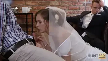 HUNT4K. Married couple decides to sell brides pussy for good price