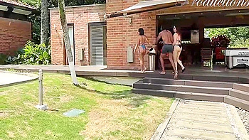 Sw Couple Seduce Milf In The Pool And Fuck Her Together