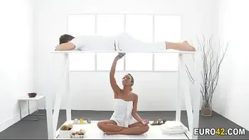 Slutty ebony waited so long for her massur's big cock