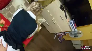 StepBrother Punished Cute Teen Student girl StepSister For Bad Studies | POV & English Subtitles