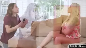 Busty milf stepmom facesits her stepson