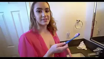 Step brother step sister helps step brother cum