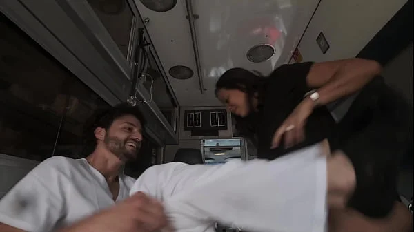 My hot Latina EMT boss convinced me to fuck her in the ambulance