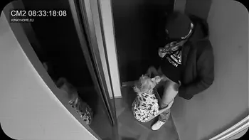Wife sucked the postman while husband in the next door