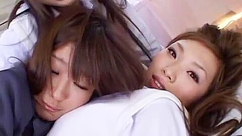 Incredible Japanese chick Kanako Tsuchiya, Nomiya Hoshi, Miyu Hoshino in Best College JAV clip