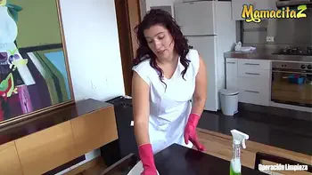 MAMACITAZ - (Ana Mesa & Pedro Nel) MILF Latina Maid POV Hot Sex With Her Boss