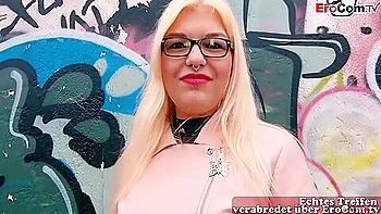 Curvy Blonde German Teenagers 18+ Make Real Street Blind Date