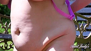 Gardening With Busty Mature Housewife Layla Bird And Her Big Natural Mature Tits