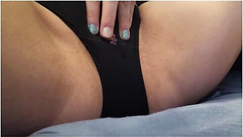 Japanese Wife Play With Her Clit Through The Hole Of Underwear