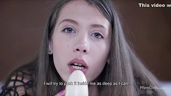 Stefanie Moon - Sucks A Dildo And Fucks Her Pussy Solo