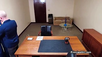 Mature Teacher Gags On Bosses Big Penis At The Office