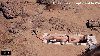 Little Arden - Horny College Girl Fuck A Stranger In A Nude Beach