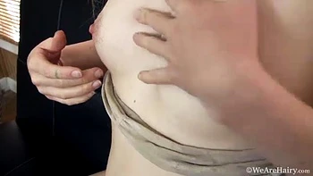 Roxanne talks hot as she strips naked on her couch - WeAreHairy