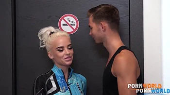 Turned On Blonde Lara Frost Sucks Off Her Fitness Coach Before Enjoying A DP Threesome