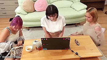 A Plain Busty Probation Officer Gets Sandwiched Between Two Lesbian Girls And Has Both Nipples Licked Until He