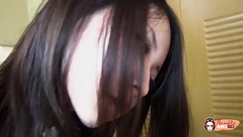 Lusty Japanese Wife Gets A Big Cock For Dessert After Dinner So She Sucks It