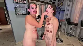 Two stupid whores doing stupid things | self humiliation and humiliating each other