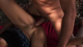 Two Hot Tourist Girls Gangbang Anal DP in Countryside Orgy