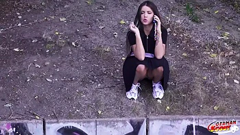 GERMAN SCOUT - First Anal Fuck at Pickup Casting for Big Butt Teen Crystal Richi