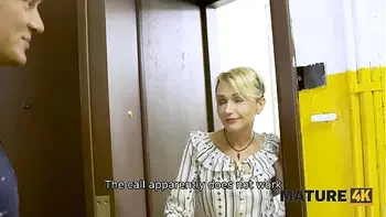 MATURE4K. Short-haired mature hooked up with man before signing contract