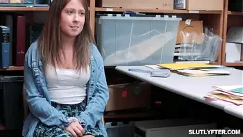 Samantha Reigns fucked hard by two horny security officers