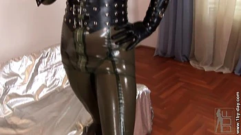 Busty blonds in leather