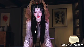 3D Horny Slut Asian Whore Wearing Cute Cosplay Dress Got Fucked so Hard